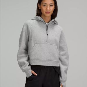 Scuba Oversized Half-Zip Hoodie Heather Grey